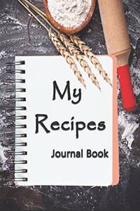 My Recipes Journal Book