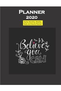 Planner 2020 Believe You Can Quote