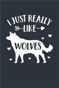 I Just Really Like Wolves Notebook - Wolf Gift for Wolf Lovers - Wolf Journal - Wolf Diary
