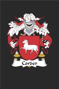 Corder: Corder Coat of Arms and Family Crest Notebook Journal (6 x 9 - 100 pages)