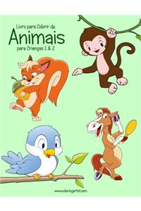 Livro para Colorir de Animais para Crianças 1 & 2