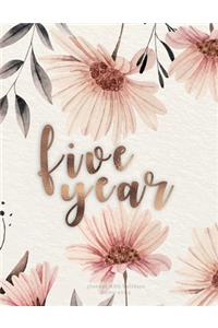 five year planner with holidays 2020-2024