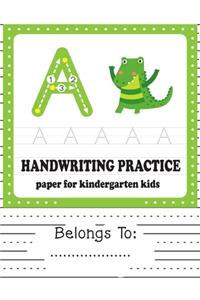 Kindergarten Handwriting Practice Paper for Kids