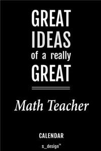 Calendar for Math Teachers / Math Teacher