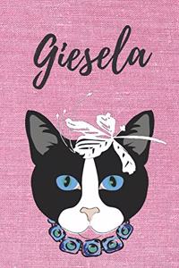 personalisiertes Notizbuch Katze / Journal / Malbuch / Tagebuch / Kritzelbuch / DIN A5 / Geschenk Giesela