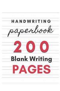 Handwriting Paper Book