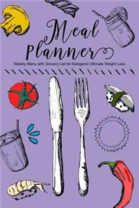 Meal Planner Weekly Menu with Grocery List for Ketogenic Ultimate Weight Loss