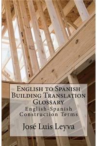 English to Spanish Building Translation Glossary