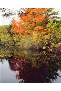 School Composition Book Fall Lake Autumn Season 130 Pages