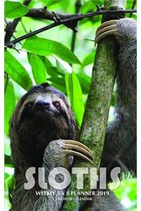 Sloths Weekly 5 X 8 Planner 2019