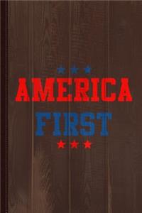 America First Journal Notebook: Blank Lined Ruled for Writing 6x9 120 Pages