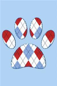 Argyle Dog Paw Print