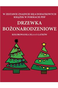 Kolorowanka dla 4-5-latków (Drzewka bożonarodzeniowe)