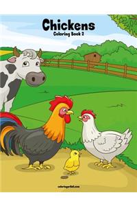 Chickens Coloring Book 2