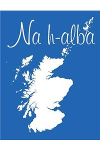 Na h-alba - Azure Blue 101 - Lined Notebook with Margins - 8.5X11