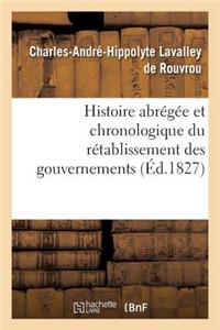 Histoire Abrégée Et Chronologique Du Rétablissement Des Gouvernements