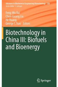 Biotechnology in China III: Biofuels and Bioenergy