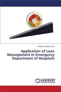 Application of Lean Management in Emergency Department of Hospitals