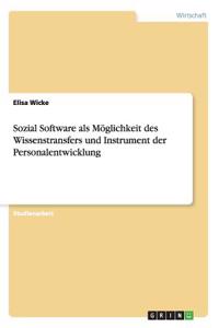 Sozial Software als Möglichkeit des Wissenstransfers und Instrument der Personalentwicklung