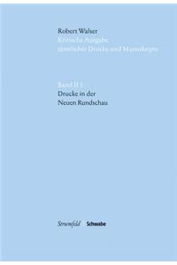 Drucke in Der Neuen Rundschau