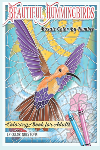 Beautiful Hummingbirds Mosaic Color By Number Coloring Book for Adults