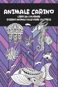 Libri da colorare - Disegni animali alleviare lo stress - Animale carino