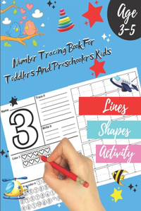 Number tracing Book For Toddlers And Preschoolers Kids Age 3-5