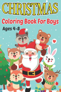Christmas Coloring Book For Boys Ages 4-8
