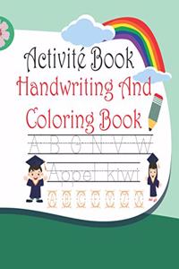 Activité Book Handwriting And Coloring Book