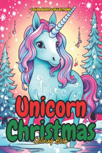 Unicorn Christmas Coloring Book