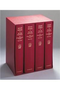 NRSV Giant Print Four-Volume Set Burgundy imitation leather in slipcase NR480 set