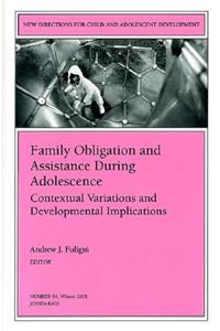 Family Obligation and Assistance During Adolescence: Contextual Variations and Developmental Implications: New Directions for Child and Adolescent Development, Number 94