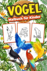 Vögel Malbuch für Kinder