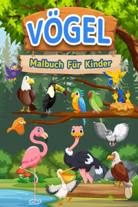 Vögel-Malbuch Für Kinder