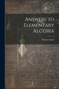 Answers to Elementary Algebra