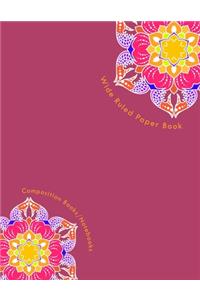 Wide Ruled Paper Book