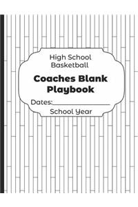 High School Basketball Coaches Blank Playbook Dates