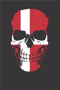Denmark Flag Danish Skull Notebook Journal