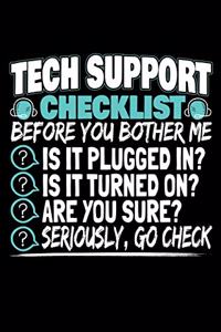 Tech Support Checklist