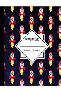 Composition Notebook Wide Ruled Lined Paper