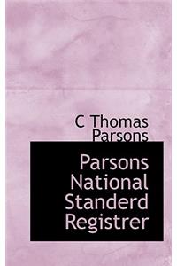 Parsons National Standerd Registrer