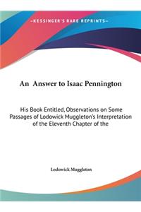 An Answer to Isaac Pennington