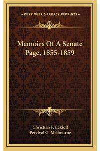 Memoirs of a Senate Page, 1855-1859