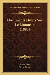Documents Divers Sur Le Limousin (1893)