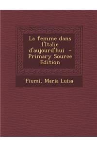 La femme dans l'Italie d'aujourd'hui