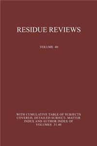 Residue Reviews