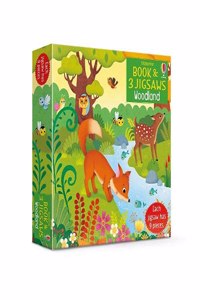 Usborne Book and 3 Jigsaws: Woodland