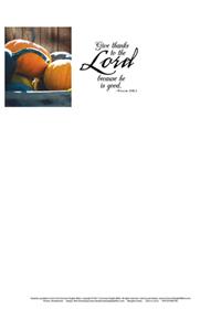 Give Thanks Thanksgiving Letterhead (Pkg of 50)