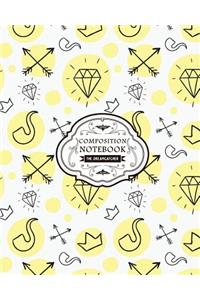Composition Notebook Dreamcatcher: Little Glow Diamond Seamless Large College Ruled Writer's Notebook (8-X10-) - Perfect Bound