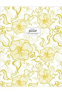 Dot Grid Journal, Floral, Mustard Yellow (Flower Journal)